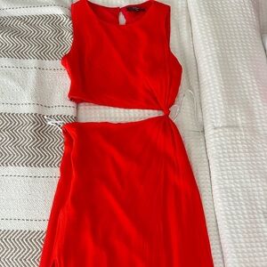 Orange Cut-Out Dress